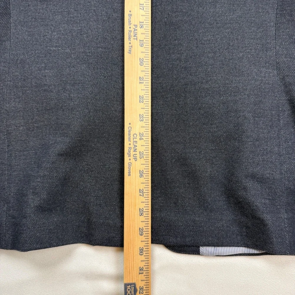 Banana Republic Mens 42R Tailored Slim Fit Blazer Navy Blue Cotton Blend Jacket